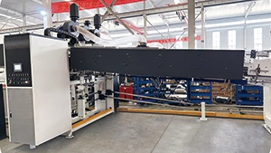 Plegadora encoladora flexográfica con servomotores y doble rodillo