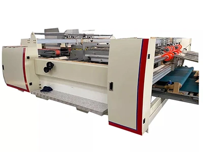 Plegadora encoladora semiautomática para cajas de dos piezas